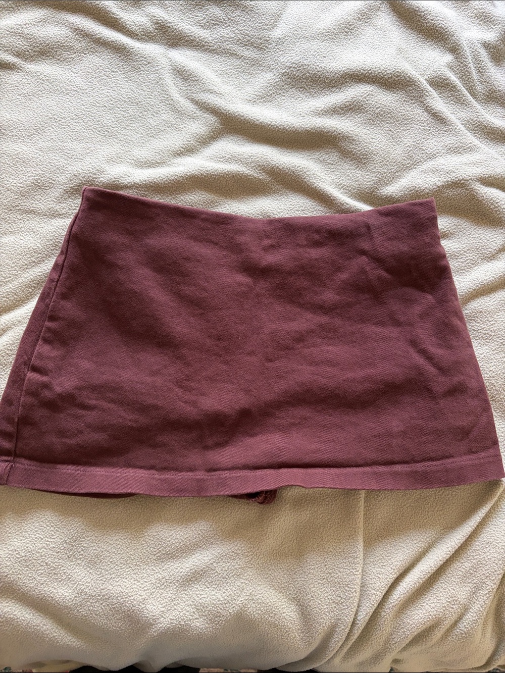 Stretch Mini Skirt in Dusty Mauve